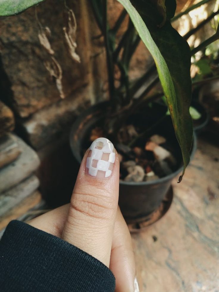 Checkmate nail art